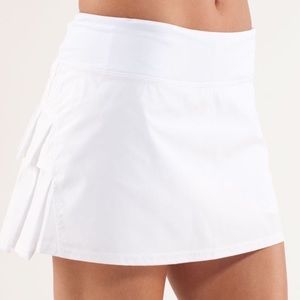 Lululemon White Pace Setter Skirt
